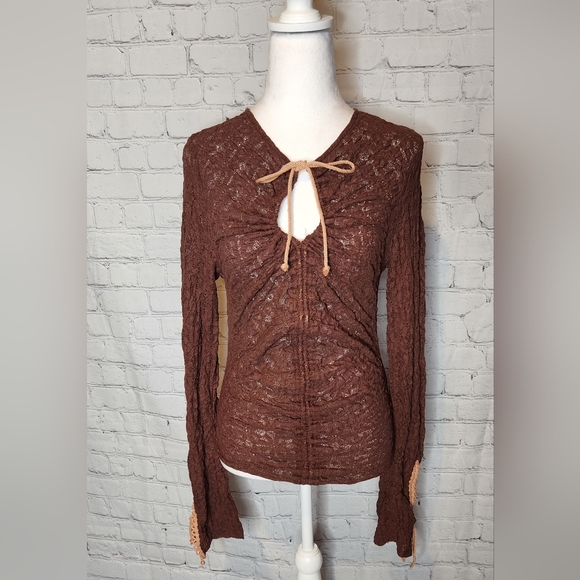 Free People Tops - Free People Lace Ruched Top